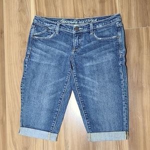 Abercrombie and Fitch long jean shorts size 2
